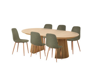 TOKYO kitchen table and STOCKHOLM chair set (Oak)